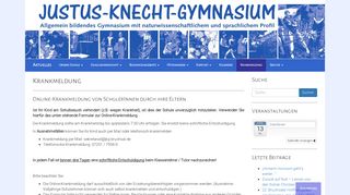 
                            2. Krankmeldung | Justus-Knecht-Gymnasium Bruchsal