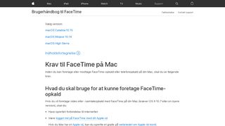 
                            10. Krav til FaceTime på Mac - Apple-support