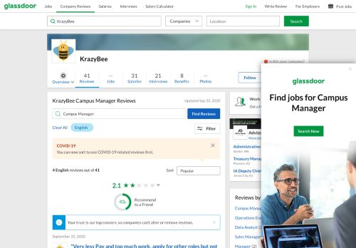 
                            7. KrazyBee Campus Manager Reviews | Glassdoor