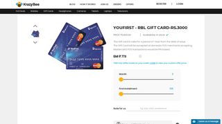 
                            12. KrazyBee - YouFirst - RBL Gift Card-Rs.3000