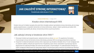 
                            4. Kreator stron internetowych WIX - Jak założyć stronę internetową
