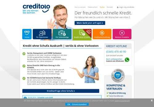
                            11. Kredit ohne Schufa Auskunft - seriös & ohne Vorkosten - Creditolo
