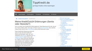 
                            12. KreditClub24 Erfahrungen (Seriös oder Abzocke?) - TippKredit.de