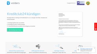 
                            2. Kreditclub24 kündigen: Jetzt kostenlos & in zwei Minuten - Volders