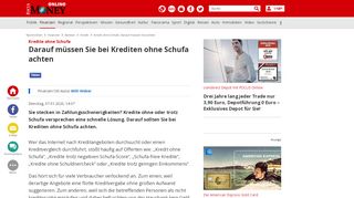 
                            7. Kredite ohne Schufa: So bekommen Sie Kredit trotz negativer Schufa ...