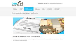 
                            4. Kredite zusammenfassen - Boncred Finanzvermittlungs GmbH