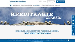 
                            2. Kreditkarte Classic: Finanziell flexibel | Frankfurter Volksbank