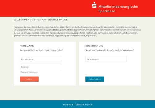 
                            7. Kreditkartenabruf online Mittelbrandenburgische SPK - PLUSCARD