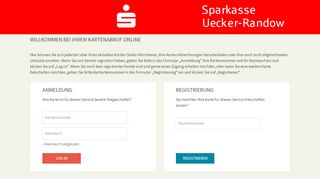 
                            6. Kreditkartenabruf online Sparkasse Uecker-Randow - PLUSCARD