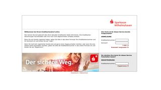 
                            9. Kreditkartenabruf online Sparkasse Wilhelmshaven - PLUSCARD