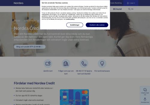 
                            1. Kreditkortet Nordea Credit - betala av i din takt | Nordea.se