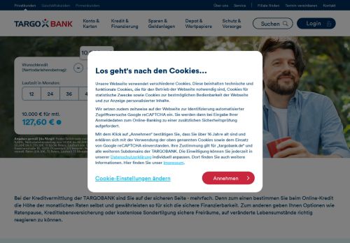 
                            8. Kreditvermittlung | Kredit aufnehmen bei der TARGOBANK