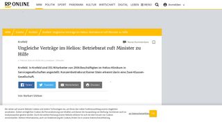 
                            7. Krefeld: Ungleiche Verträge im Helios: Betriebsrat ruft ... - RP Online