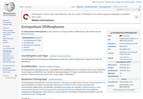
                            11. Kreissparkasse Hildburghausen – Wikipedia