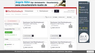 
                            13. Kreissparkasse in Recklinghausen im Das Telefonbuch >> Jetzt finden!