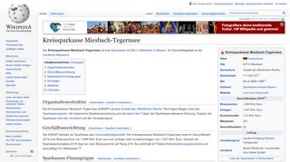 
                            3. Kreissparkasse Miesbach-Tegernsee – Wikipedia