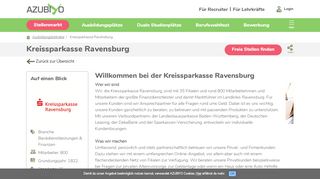 
                            13. Kreissparkasse Ravensburg als Ausbilder: Ausbildungsplätze, Infos ...