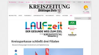 
                            12. Kreissparkasse schließt drei Filialen - Kreiszeitung Böblinger Bote