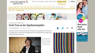 
                            9. Kreissparkasse Waiblingen: Erste Frau an der Sparkassenspitze ...