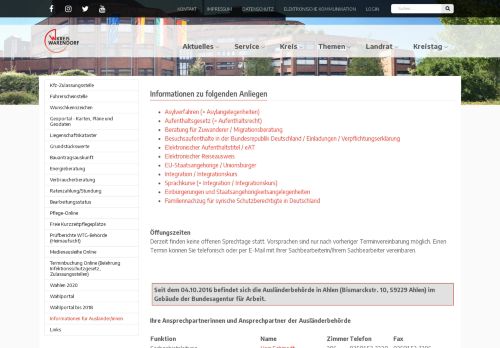 
                            6. Kreisverwaltung Warendorf: Informationen für Ausländer/innen