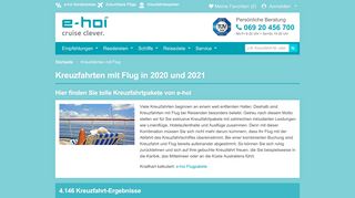 
                            2. Kreuzfahrten mit Flug online buchen | e-hoi.de