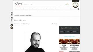 
                            8. Kristof Klorek (Künstler) | Opera Online - Die Website für Opernliebhaber