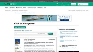 
                            9. Kritik an Hurtigruten - Kreuzfahrten Forum, Fragen, Themen ...