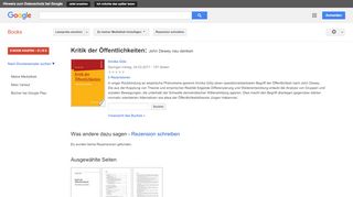 
                            9. Kritik der Öffentlichkeiten: John Dewey neu denken - Google Books-Ergebnisseite