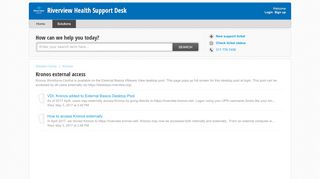 
                            7. Kronos external access : Riverview Health Support Desk