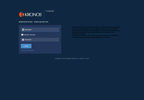 
                            7. Kronos - secure3.entertimeonline. - Log in