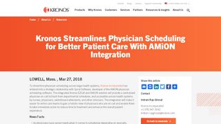 
                            12. Kronos Streamlines Physician Scheduling for Better Patient Care With ...