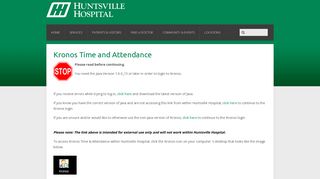 
                            8. Kronos Time & Attendance - Huntsville Hospital