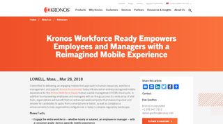 
                            10. Kronos Workforce Ready Empowers Employees and Managers with a ...