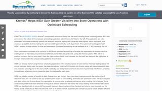 
                            5. Kronos(R) Helps IKEA Gain Greater Visibility into Store Operations ...