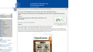 
                            7. Krossing: Titelpublikation auf ChemComm über Radikalkationen ...