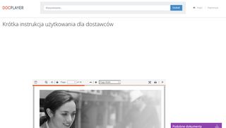 
                            10. Krótka instrukcja użytkowania dla dostawców - PDF - DocPlayer.pl