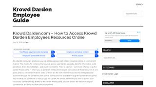 
                            3. Krowd.Darden.com – How to Access Krowd Darden Employees ...