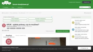 
                            8. KRUK - spłata połowy, czy to możliwe? - Dla zadłużonych - Forum ...