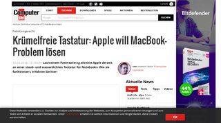 
                            11. Krümelfreie Tastatur: Apple will MacBook-Problem lösen - Computer Bild
