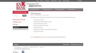 
                            1. KS Bank - Online Banking