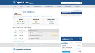 
                            6. KS StateBank Reviews and Rates - Deposit Accounts