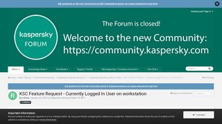 
                            4. KSC Feature Request - Currently Logged In User on workstation ...
