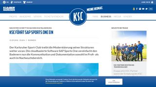 
                            7. KSC führt SAP Sports One ein: Karlsruher SC