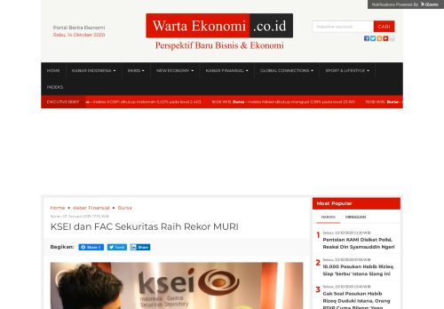 
                            9. KSEI dan FAC Raih Rekor MURI Login Failitas AKSes Terbanyak