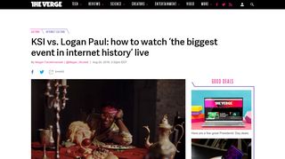 
                            9. KSI vs. Logan Paul: how to watch “the biggest event in internet history ...