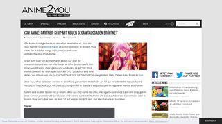 
                            4. KSM Anime: Partner-Shop mit neuen Gesamtausgaben eröffnet ...