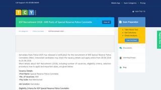 
                            12. KSP Recruitment 2018 - 849 Posts of Special Reserve Police Constable