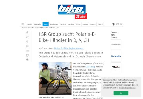 
                            12. KSR Group sucht Polaris-E-Bike-Händler in D, A, CH