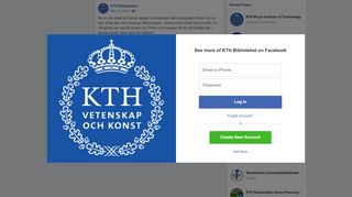 
                            9. KTH Biblioteket - Nu är det snart ett halvår sedan vi... | Facebook