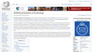 
                            11. KTH Royal Institute of Technology - Wikipedia